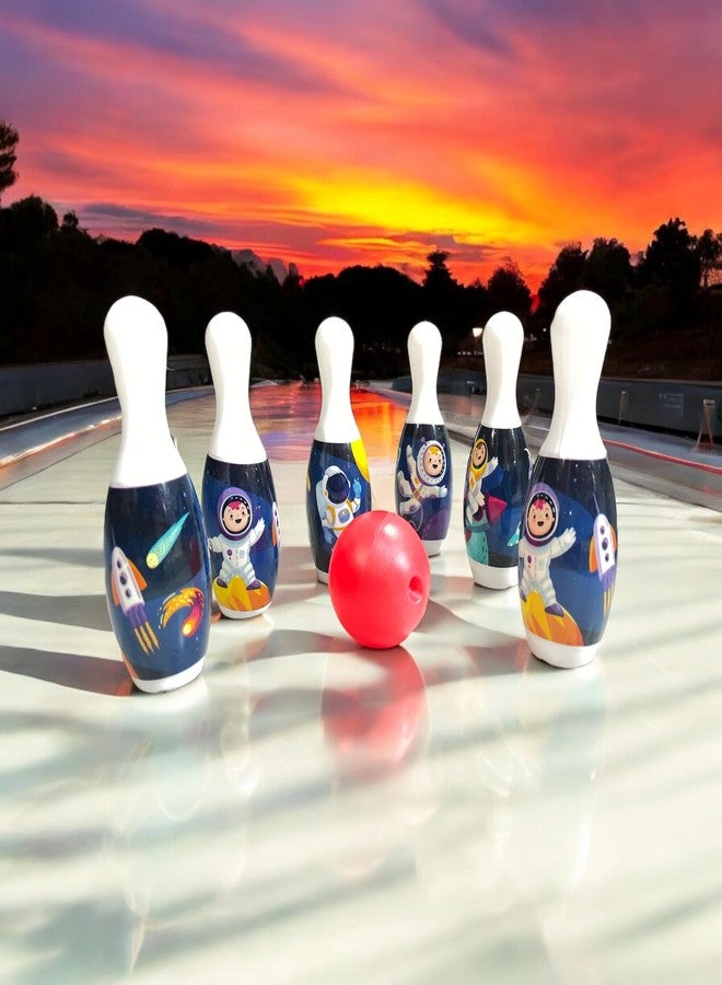 DISILA TRADERS Bowling Pin Game Toy Set for Kids -6 Colorful Pins, 1 Soft Balls - Fun Indoor and Outdoor Play for Boys and Girls - Image 4